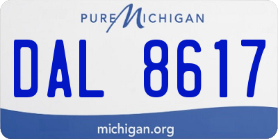 MI license plate DAL8617