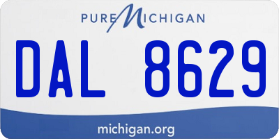 MI license plate DAL8629