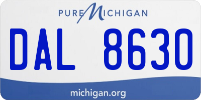 MI license plate DAL8630