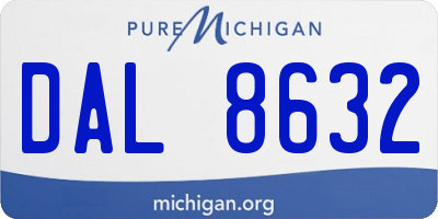 MI license plate DAL8632
