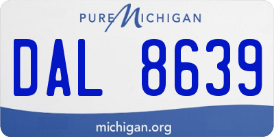 MI license plate DAL8639