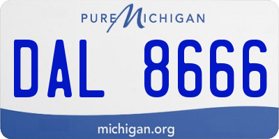MI license plate DAL8666