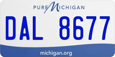 MI license plate DAL8677