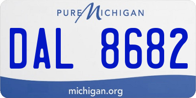 MI license plate DAL8682