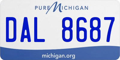 MI license plate DAL8687