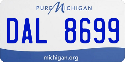 MI license plate DAL8699