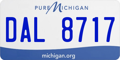 MI license plate DAL8717