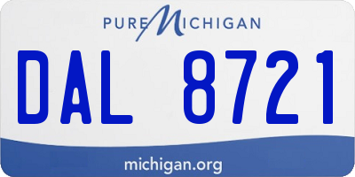 MI license plate DAL8721