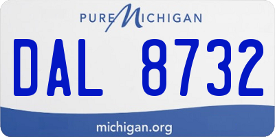 MI license plate DAL8732