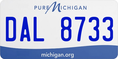 MI license plate DAL8733