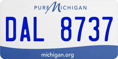 MI license plate DAL8737