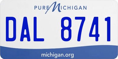 MI license plate DAL8741