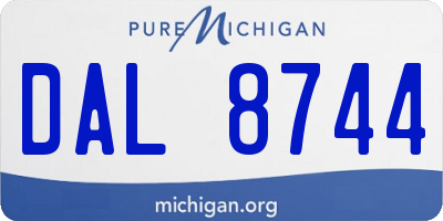 MI license plate DAL8744