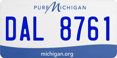 MI license plate DAL8761