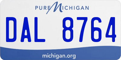 MI license plate DAL8764