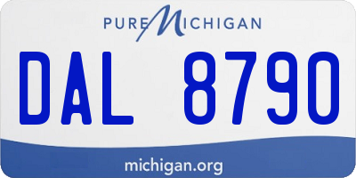 MI license plate DAL8790