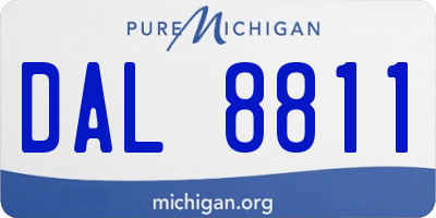 MI license plate DAL8811