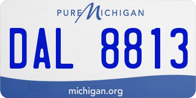 MI license plate DAL8813