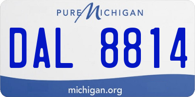 MI license plate DAL8814