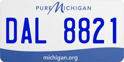 MI license plate DAL8821