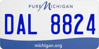 MI license plate DAL8824