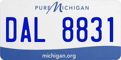 MI license plate DAL8831