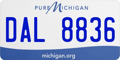 MI license plate DAL8836