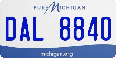 MI license plate DAL8840