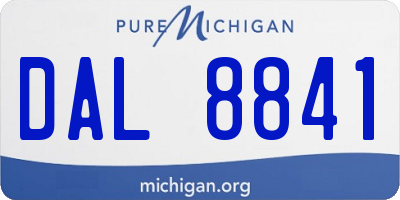 MI license plate DAL8841