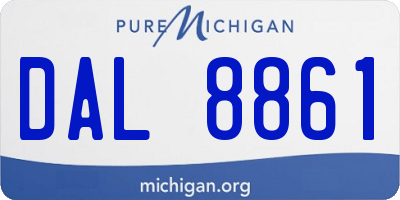 MI license plate DAL8861