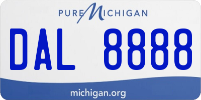 MI license plate DAL8888