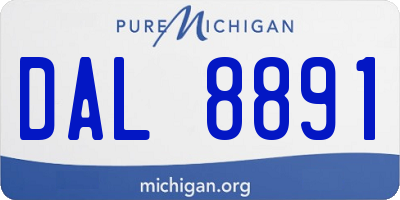 MI license plate DAL8891