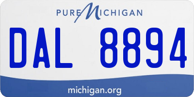 MI license plate DAL8894