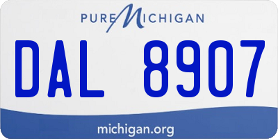 MI license plate DAL8907