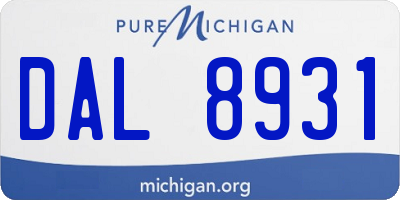 MI license plate DAL8931