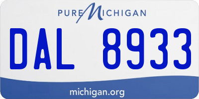 MI license plate DAL8933