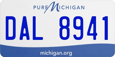 MI license plate DAL8941