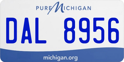 MI license plate DAL8956