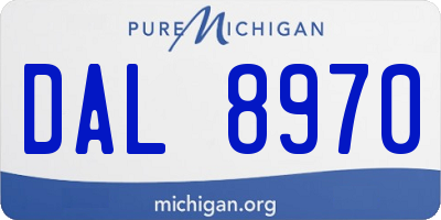 MI license plate DAL8970