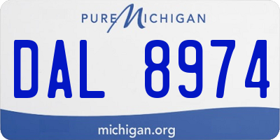 MI license plate DAL8974