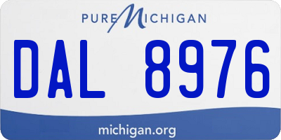 MI license plate DAL8976