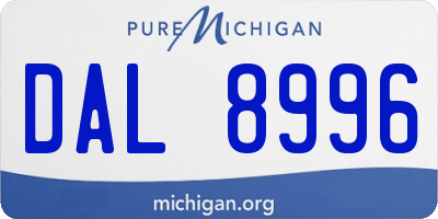 MI license plate DAL8996