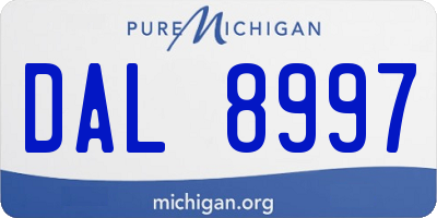 MI license plate DAL8997