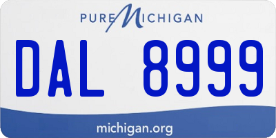 MI license plate DAL8999