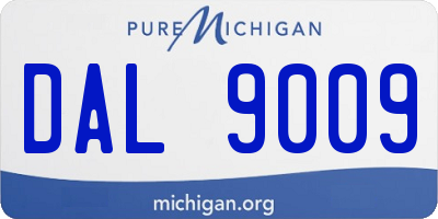 MI license plate DAL9009