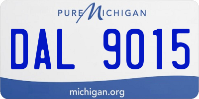 MI license plate DAL9015