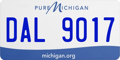 MI license plate DAL9017