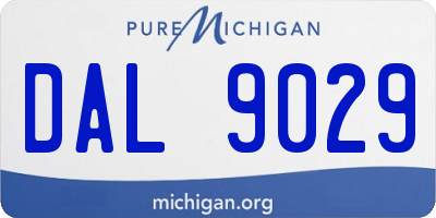 MI license plate DAL9029
