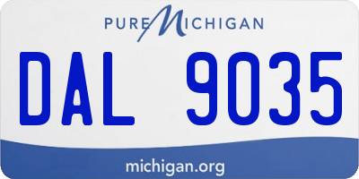 MI license plate DAL9035