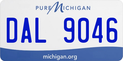 MI license plate DAL9046